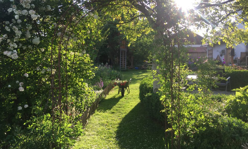 Garten in Abendsonne